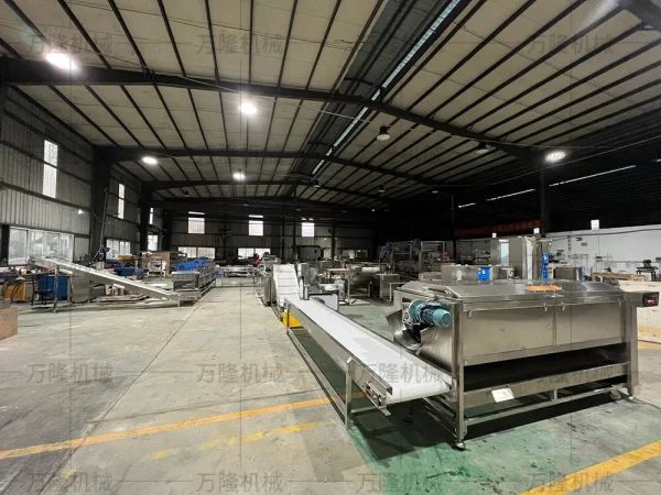 Peeling cleaning air drying and frying machine