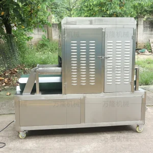 Horizontal peeling machine