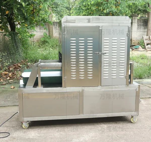 Horizontal peeling machine