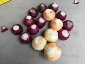 Onion head and tail removing machine