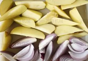 Onion slicing machine