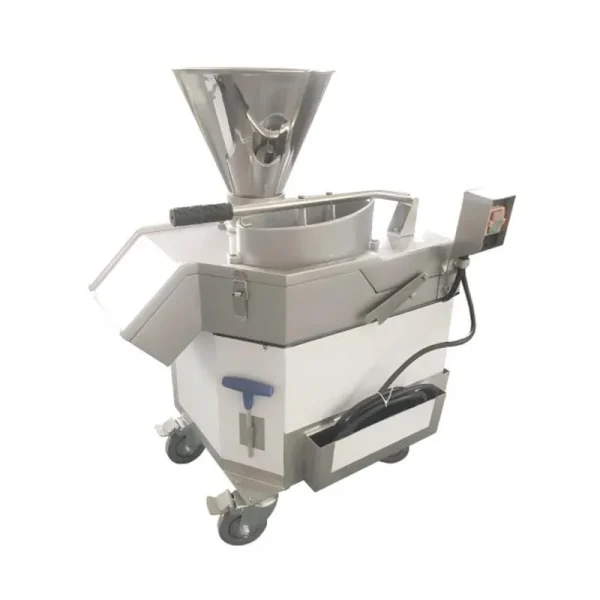 Vertical tuber vegetable cutter