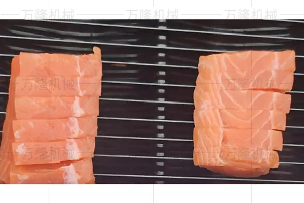 Bevel salmon filleting machine