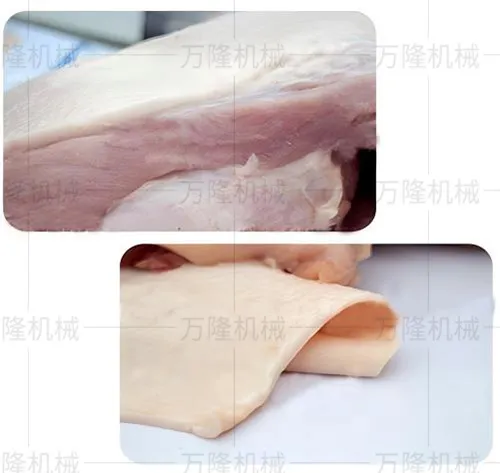 Pork peeling cutting machine