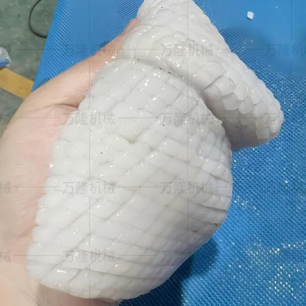 Squid cutting machine