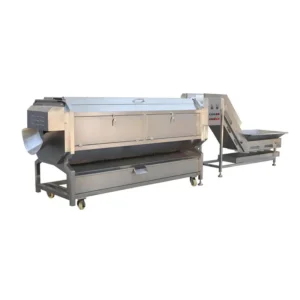 spiral cleaning and peeling machine